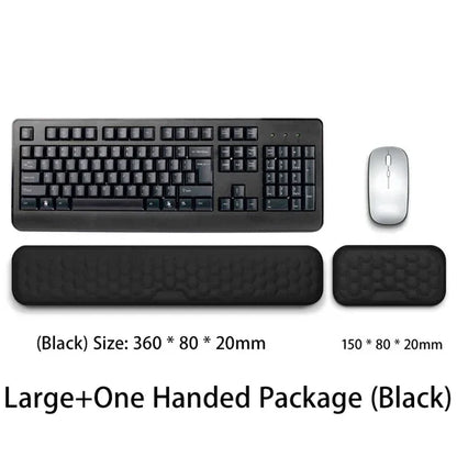 Keyboard mouse wrist rest ergonomic office typing protect relax wrist memory foam mouse pad - Shello's Creative Boutique