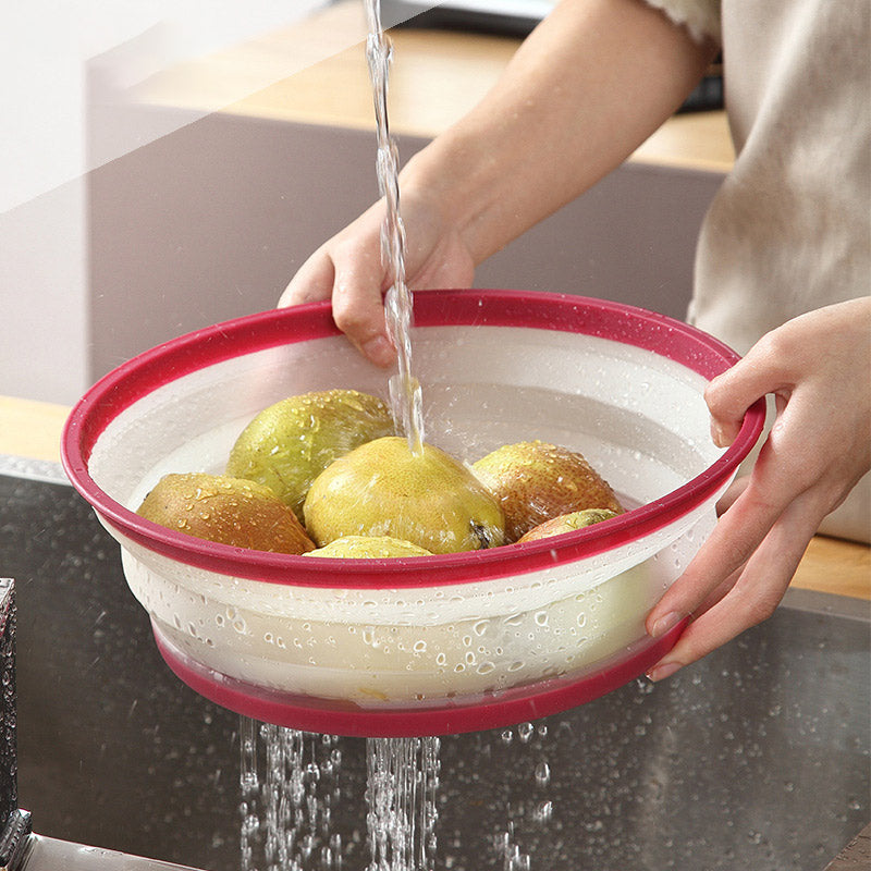 Collapsible Microwave Cover Lid Folding Plate Cover Colander Strainer Fruit Vegetables Washing Basket Plate Lid Kitchen Tools eprolo