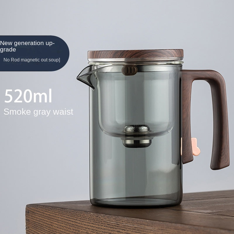 Xiaoman Waist new rodless elegant cup, one click magnetic suction filter glass tea pot, automatic tea separation tea cup eprolo