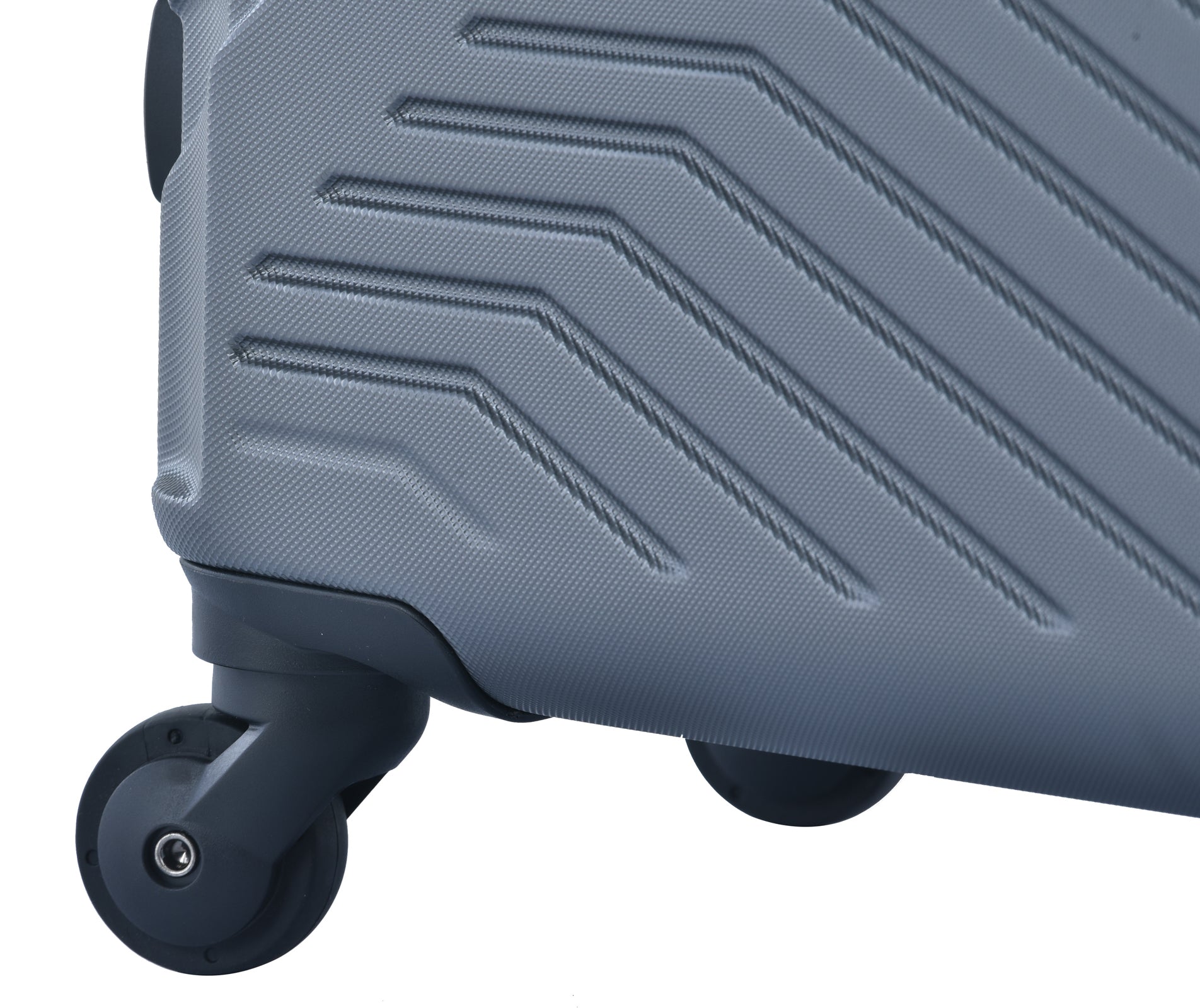 3 Piece Luggage Sets ABS Lightweight Suitcase with Two Hooks, Spinner Wheels, TSA Lock, (20/24/28) Gray eprolo