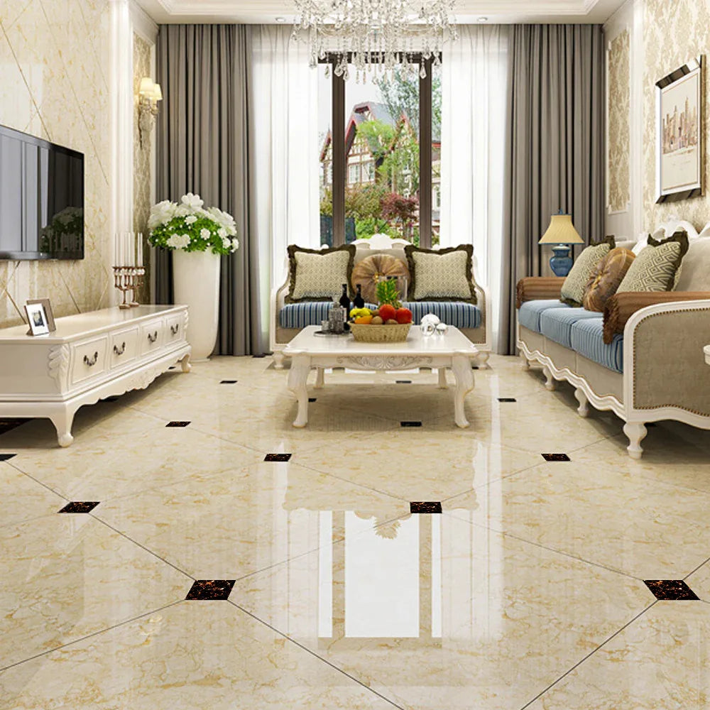 Self-Adhesive Floor Tile Stickers – Waterproof Wear-Resistant Diagonal Design - Shello's Creative Boutique