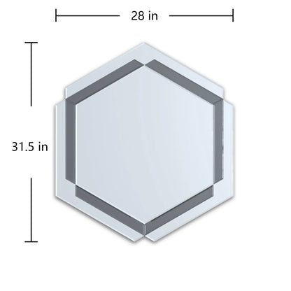 28 x 31.5 inches Wall-Mounted Silver Decorative Round Wall Mirror - Shello's Creative Boutique