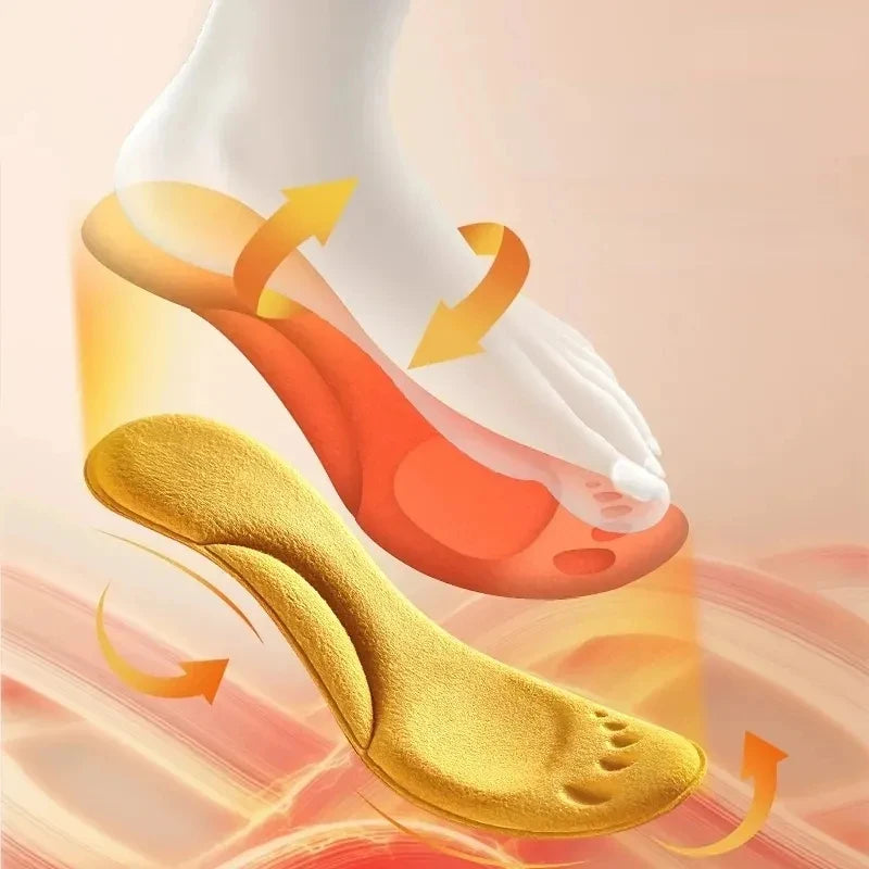 2Pairs Self Heating Insoles Thermostatic Thermal Insole Massage Memory Foam Arch Support Shoe Pad Heated Pads Winter Men Women eprolo