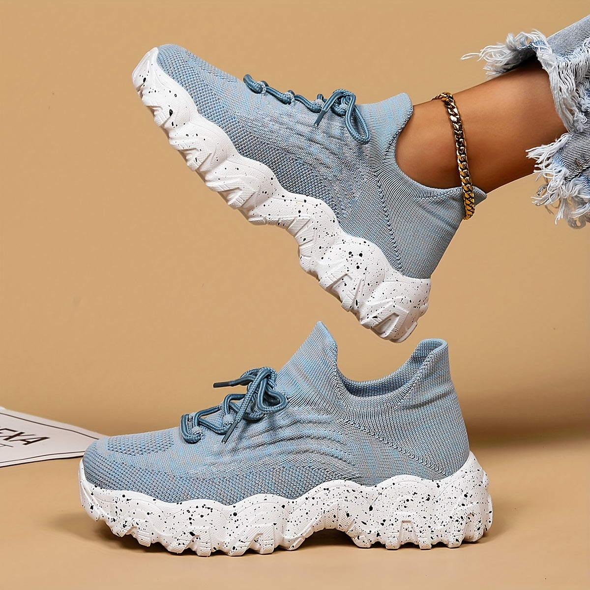 Women'S Casual Sports Sneakers, Striped Low Top Slip-On Shoes with Round Toe, Non-Slip Rubber Sole, Fabric Upper & Inner, All-Season Spring Footwear Shello's Creative Boutique