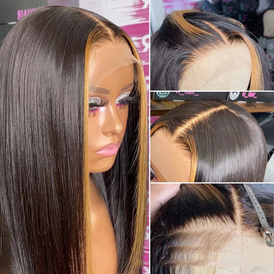 Highlight Ombre 5x5 Transparent Lace Wig - 100% Human Hair - Shello's Creative Boutique