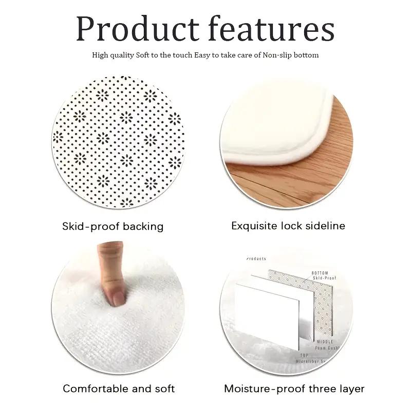 2/3 Piece Marble Design Kitchen Mat Set - Non-Slip Machine Washable Flannel Rugs with Rubber Backing - Shello's Creative Boutique