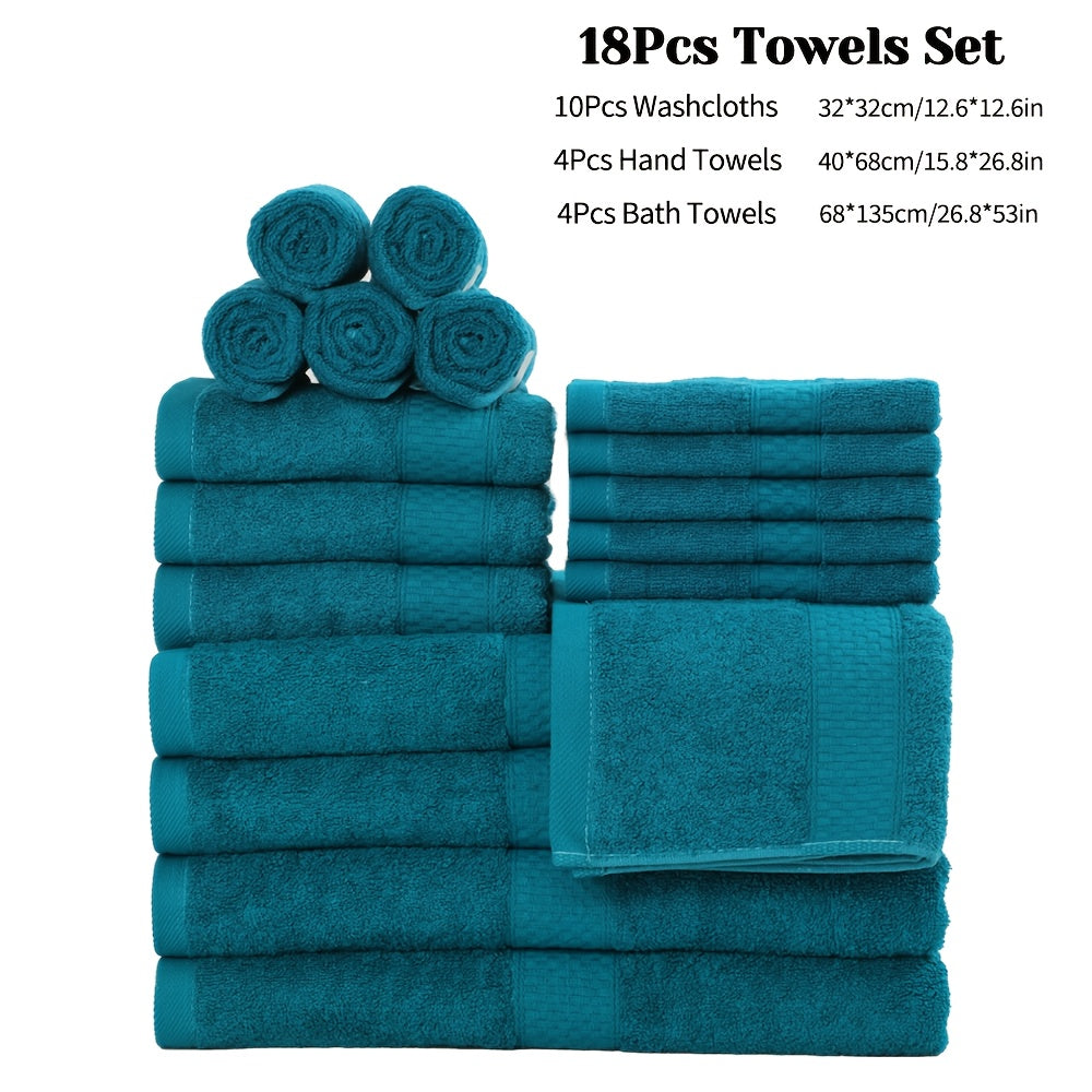 Bath Towel Set - Cotton Blend, Absorbent & Soft