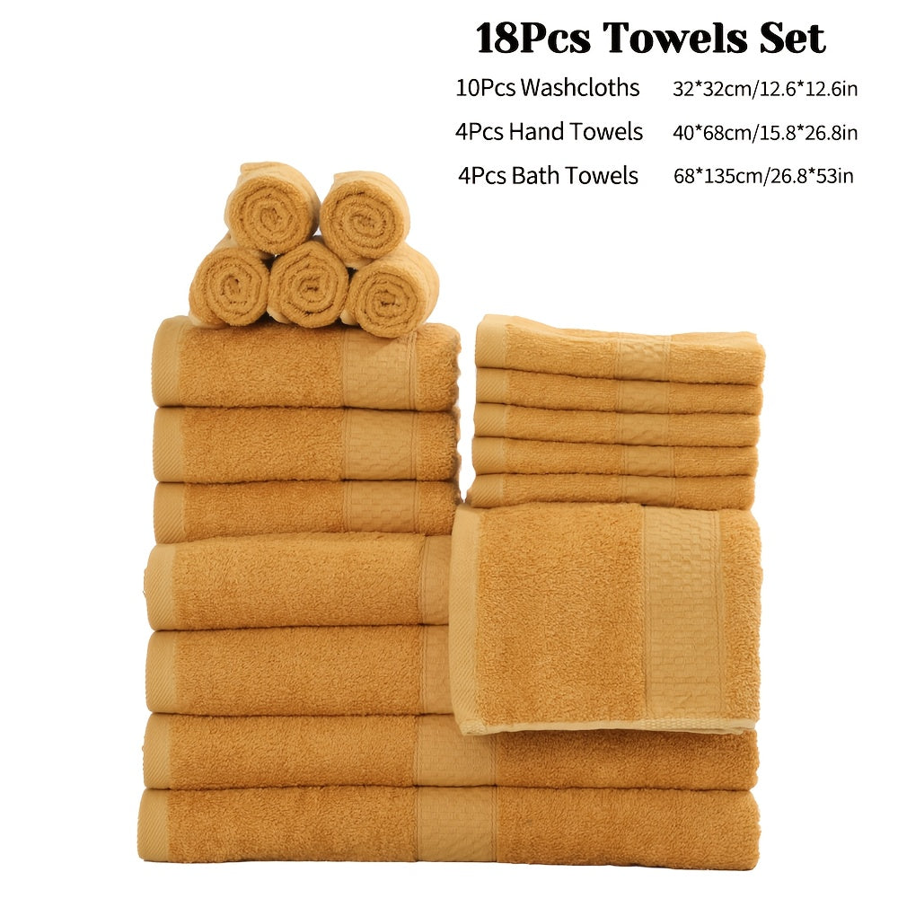 Bath Towel Set - Cotton Blend, Absorbent & Soft