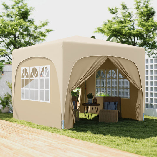 3 X 3m Pop - Up Gazebo Shelter, With Accessories - Sand - Shello's Creative Boutique