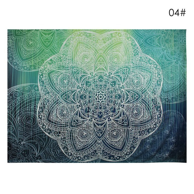 Bohemian Mandala Tapestry Sandy Beach Indian Picnic Rug Throw Travel Mattress Blanket Camping Tent Wall Decor Hanging Tapestries