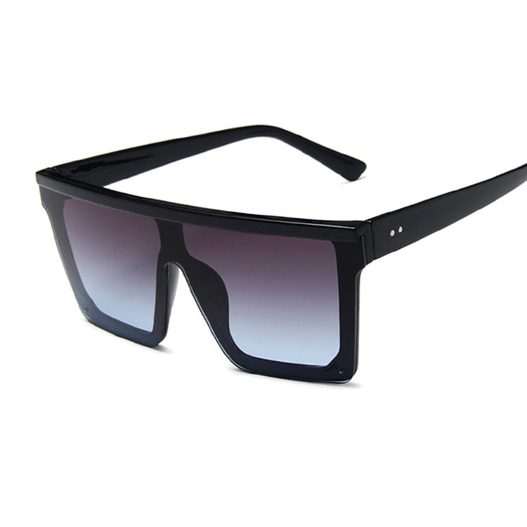 New Black Square Sunglasses Women Big Frame Fashion Retro Mirror Sun Glasses Female Brand Vintage Lady Lunette De Soleil Femme