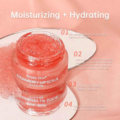 Strawberry Lip Scrub Vegan Exfoliating Envase Para Sugar Pink Lip Scrub - Shello's Creative Boutique