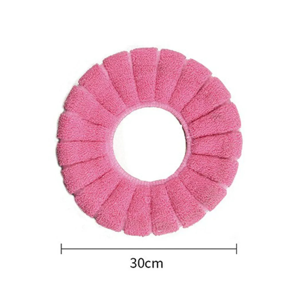30cm Round Bathroom Toilet Seat Washable Soft Pad Winter Warmer Toilet Mat Closestool Cover Cushion Stretchable Gray eprolo