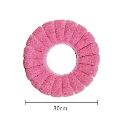 30cm Round Bathroom Toilet Seat Washable Soft Pad Winter Warmer Toilet Mat Closestool Cover Cushion Stretchable Gray eprolo