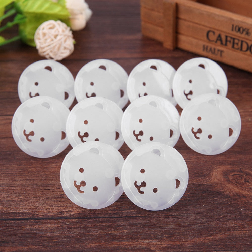 5pcs Bear EU Power Socket Electrical Outlet Cover Protection Children Baby Safety Anti Electric Shock Plugs Protector Cover eprolo
