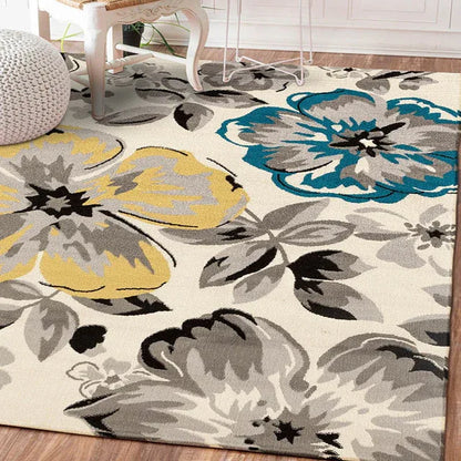 Abstract Floral Kitchen & Living Room Carpet – Anti-Slip Designer Floor Mat - Shello's Creative Boutique