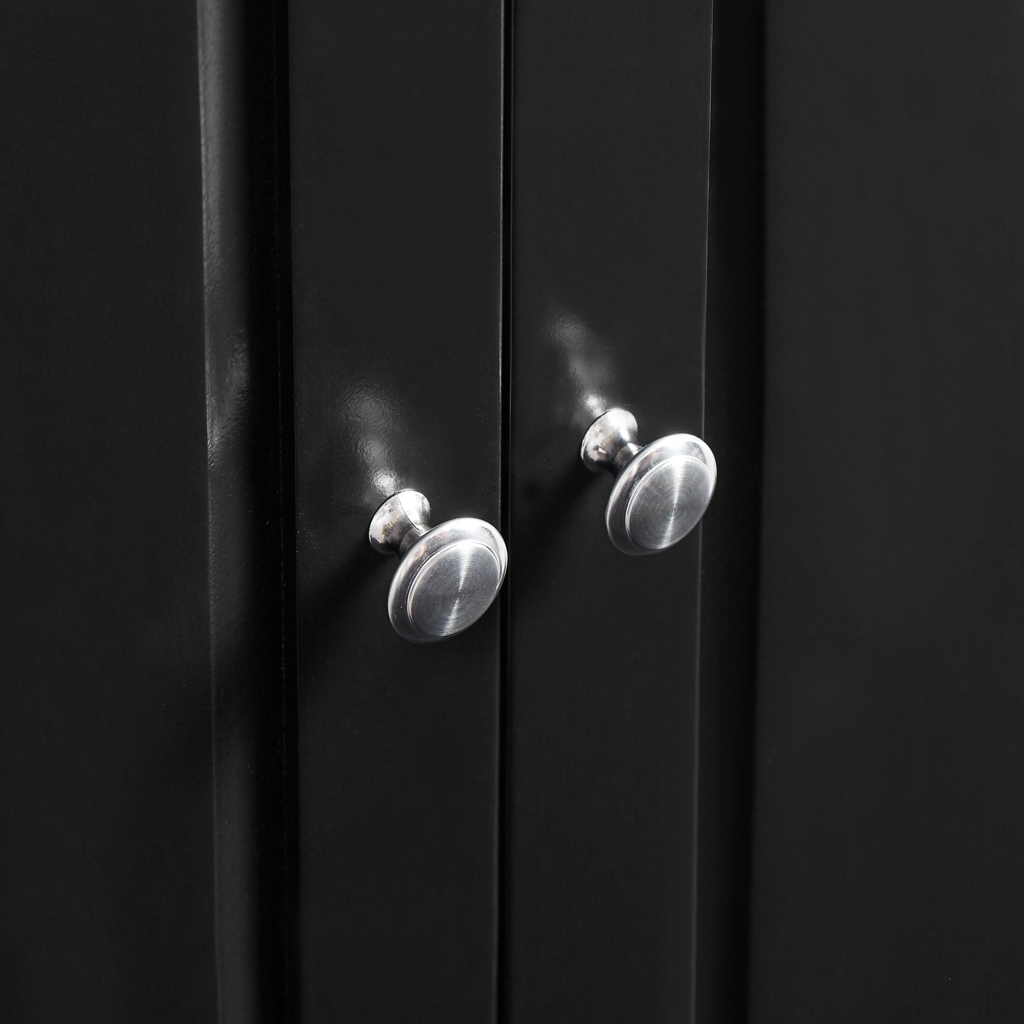 Tall Storage Cabinet with Two Drawers for Bathroom/Office, Black eprolo