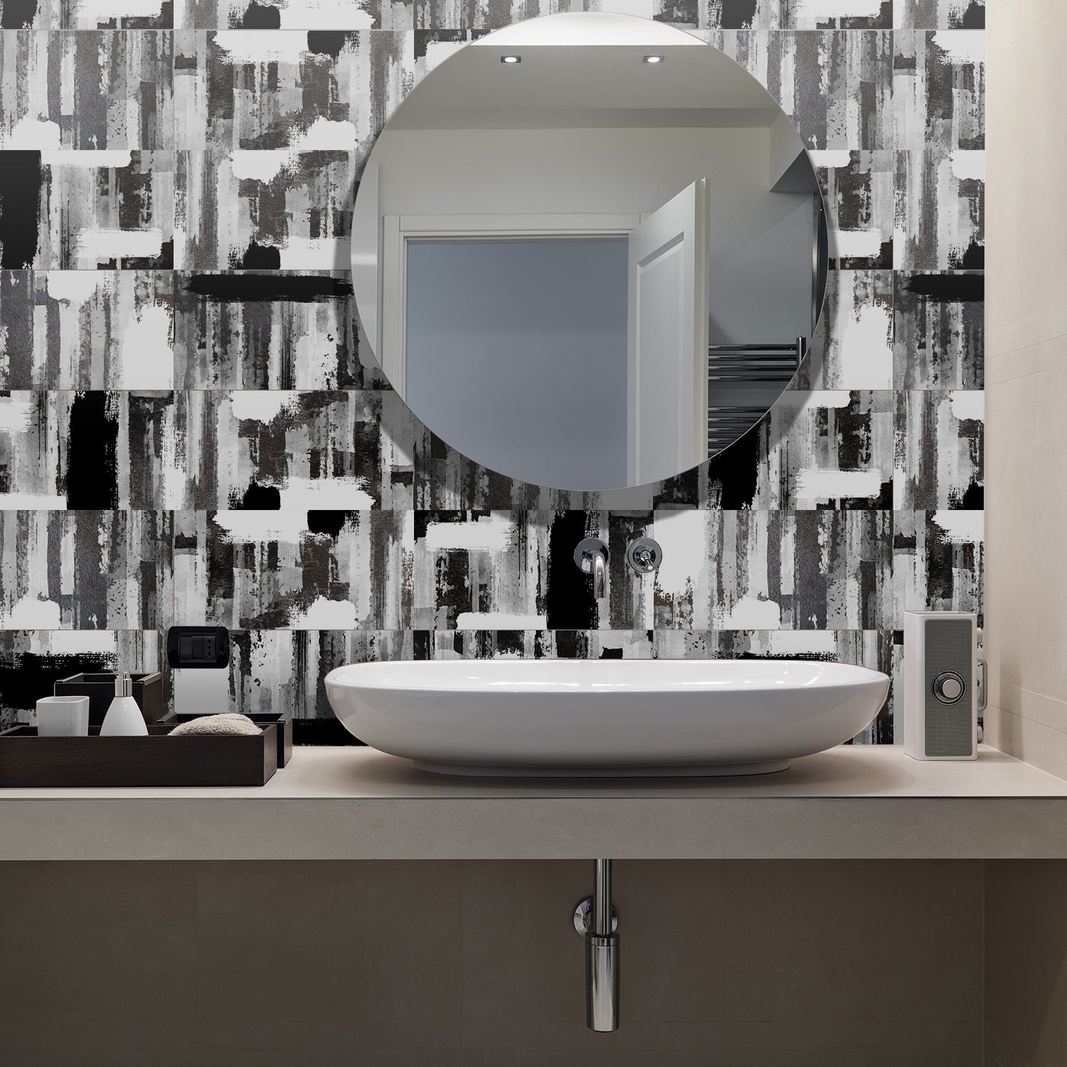  Funlife Black And Gray Style Thickened Brick Stickers Home Renovation Bathroom Wall Decoration Waterproof Stickers