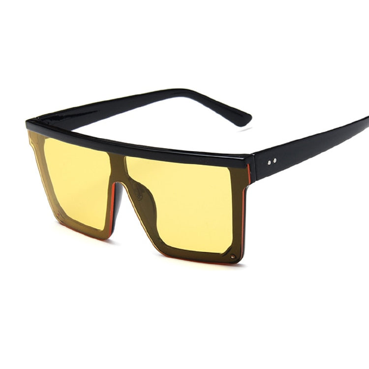 New Black Square Sunglasses Women Big Frame Fashion Retro Mirror Sun Glasses Female Brand Vintage Lady Lunette De Soleil Femme