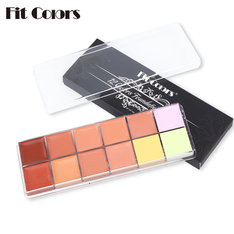 Fit Colors 12 Color Concealer Natural Moisturizing Long Lasting Concealer 3D Concealer Shello Creative Boutique