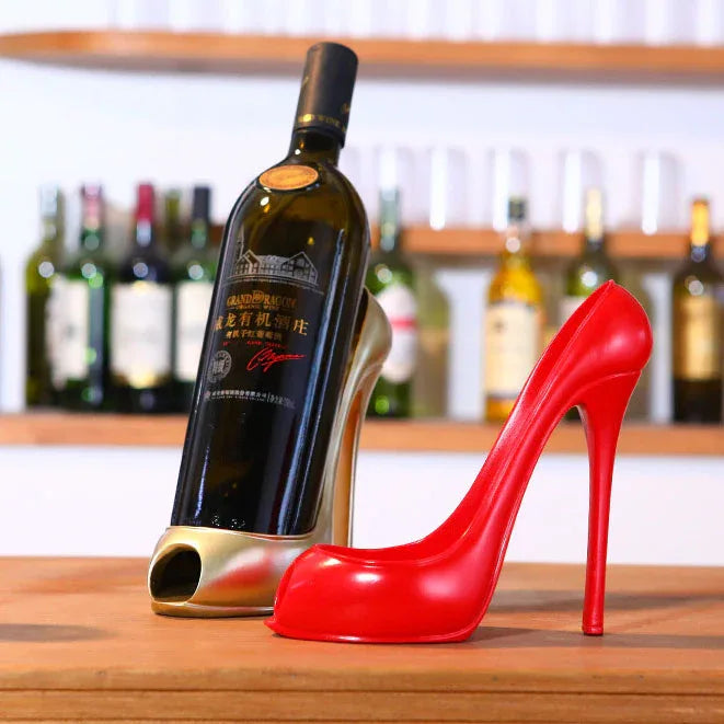 Creative High-Heeled Shoes Wine Rack - European Style Resin Wine Holder - Home Decor & Wine Cabinet Accessory - Shello's Creative Boutique