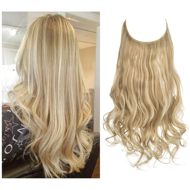One-piece women's hair extension piece with abundant hair volume U-shaped fishing line invisible and natural long curly hair eprolo