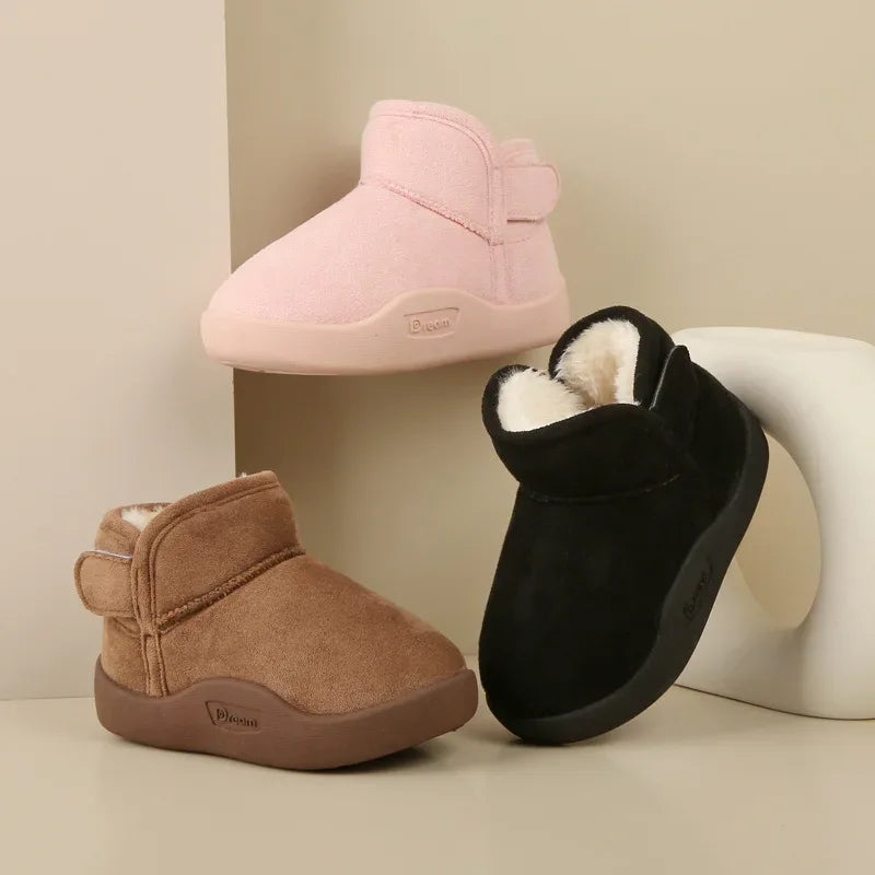 Winter Baby Girl Shoes Toddler Snow Boots Infant Plush Warm Kids Ankle Boots Boys Cotton Shoes - Shello's Creative Boutique