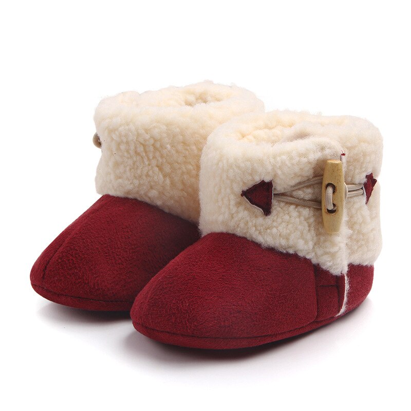 Fashion Winter Baby Boots Infant Girls Boys Warm Ankle Snow Boots Toddler Fur Plush Insole Buckle Boots Shoes eprolo