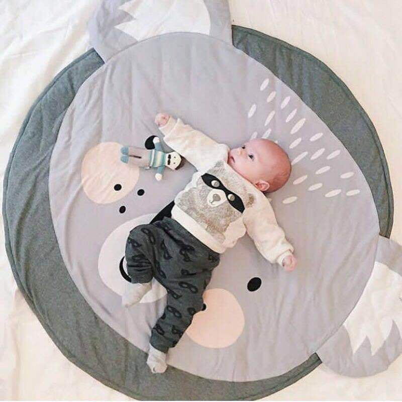 90CM Kids Play Game Mats Round Carpet Rugs Mat Cotton Swan Crawling Blanket Floor Carpet Toys Room Decoration INS Baby Gifts Shello Creative Boutique