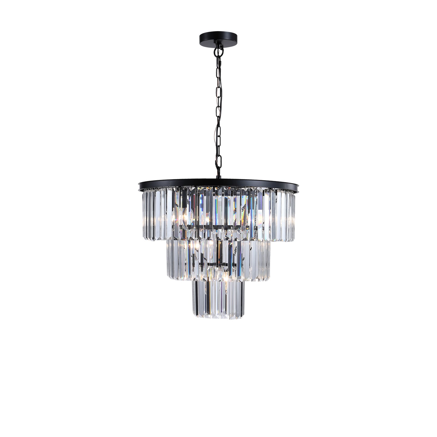 Black Luxury Crystal Chandelier Modern Chandeliers Lights Fixture Hanging Pendant Light Fixture for Dining Room Bedroom eprolo