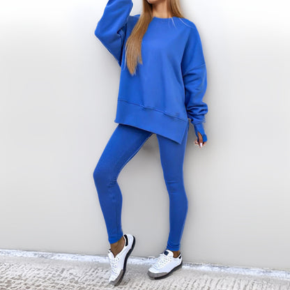 Women's Wear European and American Casual Tight Pants Loose Hoodie Set Two Piece Set eprolo
