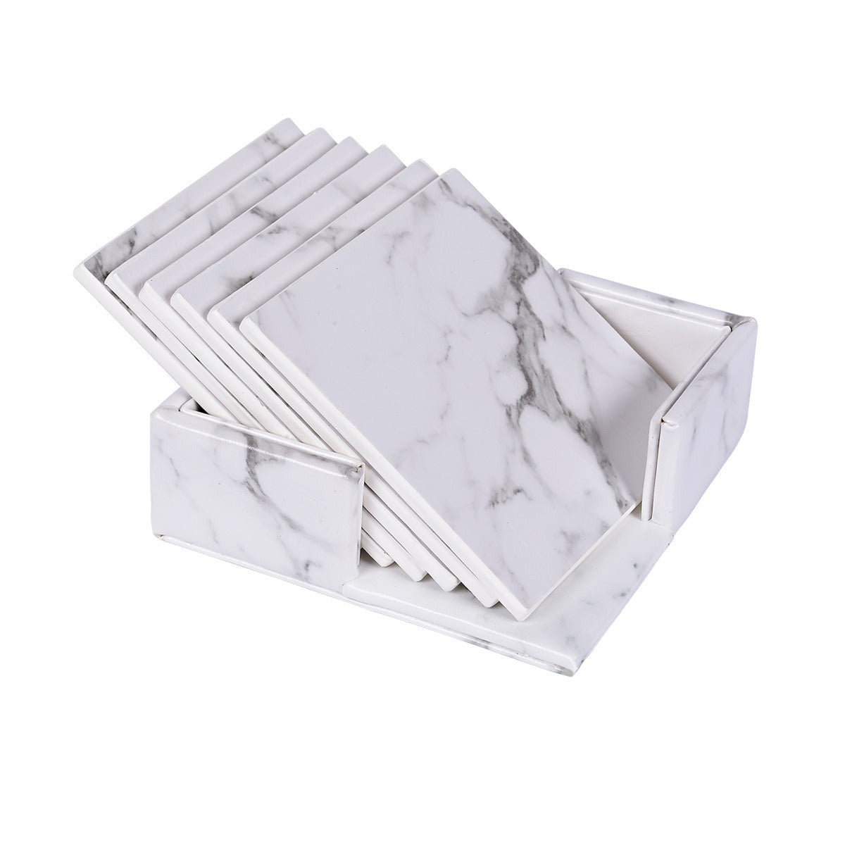 Creative PU leather coaster Exquisite insulated tea water cushion Square leather coaster eprolo