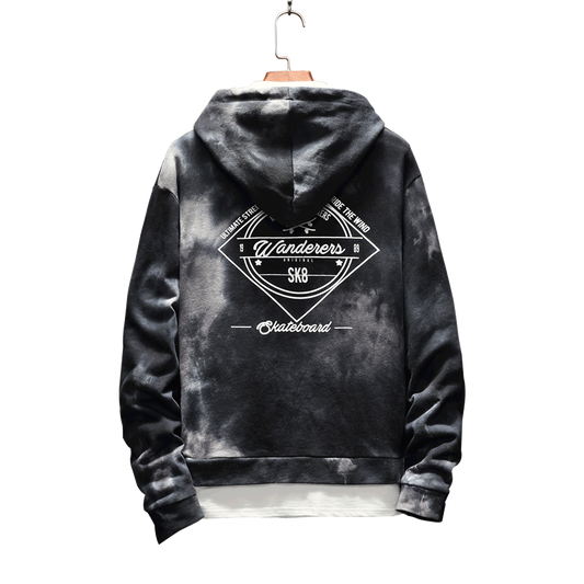 Shark Hoodie Men fashion Hoodies Patchwork Sweatshirt Punk Rock Print Casual Streetwear