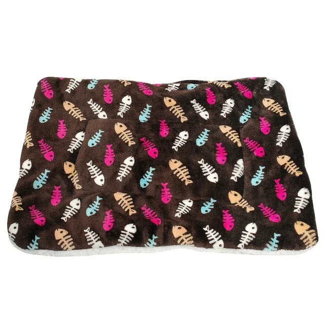 Winter Dog Bed Mat Pet Cushion Blanket Warm Paw Print Puppy Cat Fleece Beds For Small Large Dogs Cats Pad Chihuahua Cama Perro - Shello's Creative Boutique