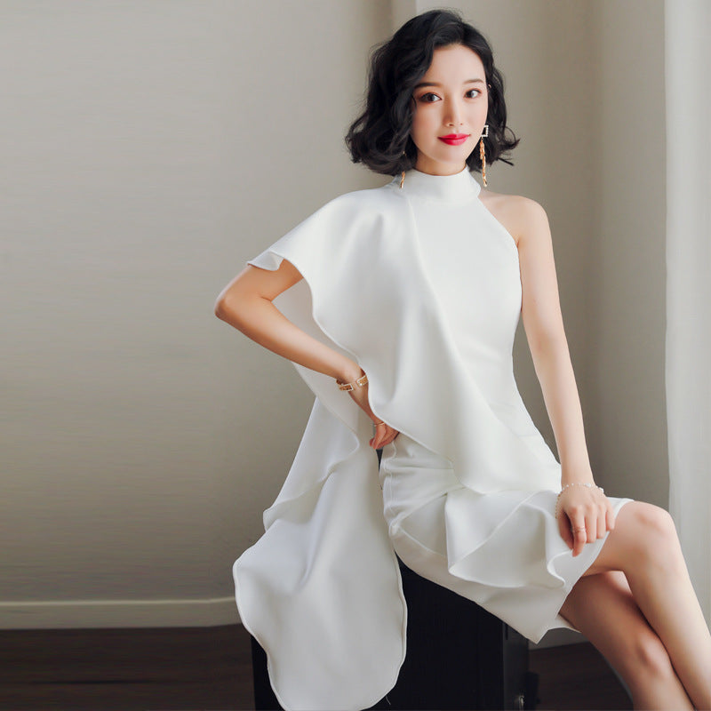 Party party white short evening dress - Shello's Creative Boutique