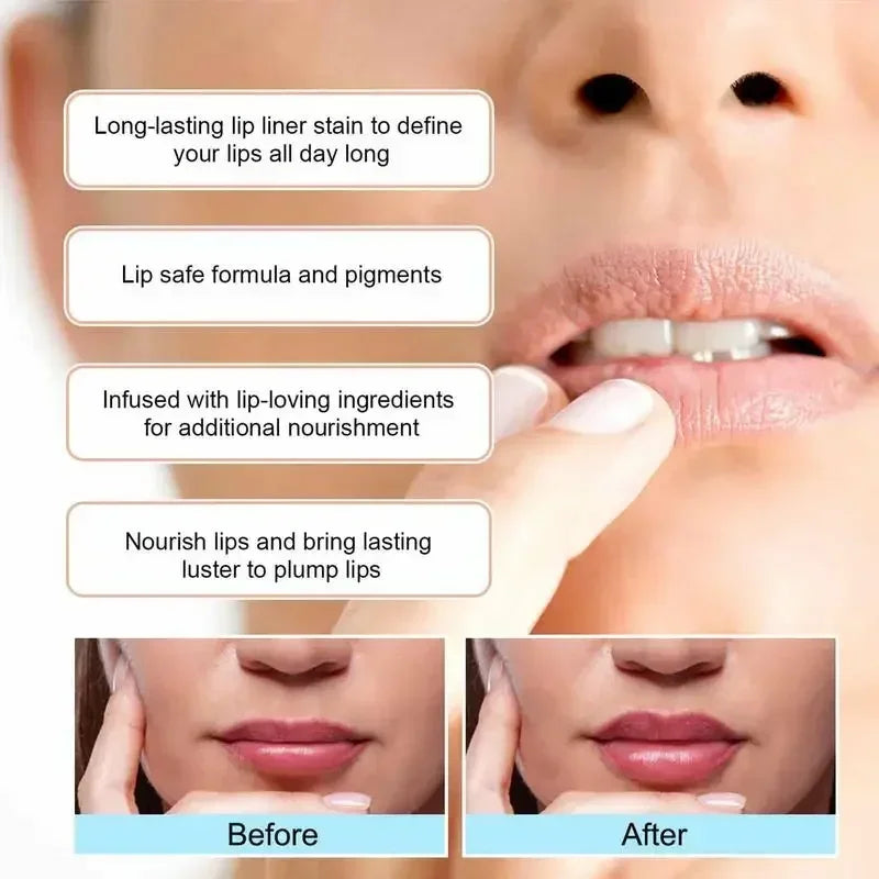 Peel Off Lip Liner Waterproof Long Lasting Liquid Lip Stick Non- Stick Liner Moisturizing Tear Off Lipliner Stain Care Shello Creative Boutique