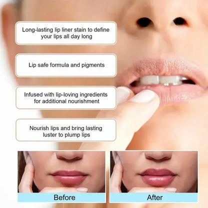Peel Off Lip Liner Waterproof Long Lasting Liquid Lip Stick Non- Stick Liner Moisturizing Tear Off Lipliner Stain Care - Shello's Creative Boutique