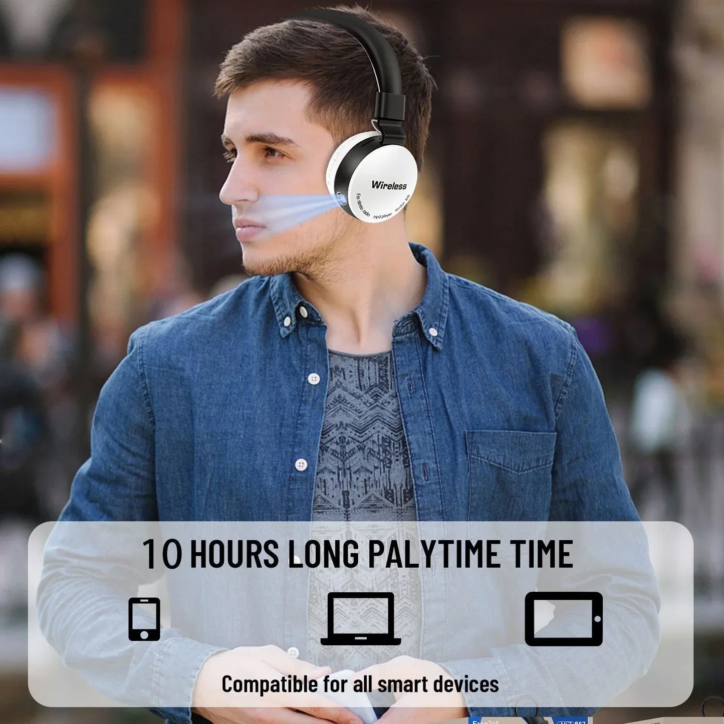 AKZ-B67 Bluetooth headset with high battery flashlight lighting headset card insertion FM - Shello's Creative Boutique