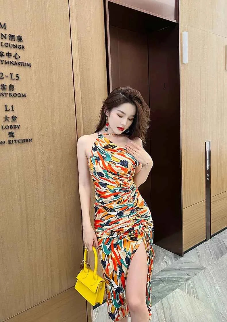 Eprolo Women’s Summer Floral Print Slim Sheath Party Dress