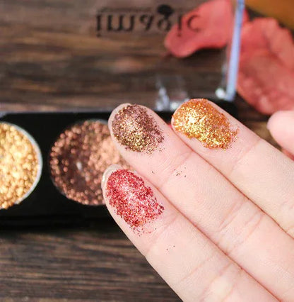 IMAGIC Glitter Eye Shadow Palette Buy 3 Get 1 Gift 3pcs/set 5 Colors Glitters - Shello's Creative Boutique