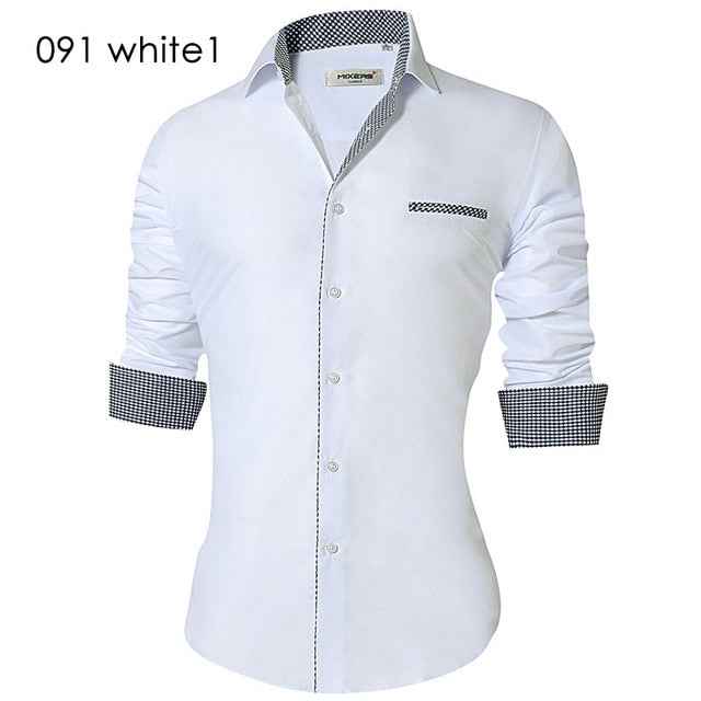 Men's Casual Shirt Slim Fit Casual Button Down Shirt Long Sleeve Formal Dress Shirts