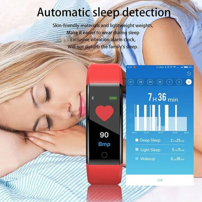115 Plus Bluetooth Smart Watch Heart Rate Monitor Smart Watch Fitness Tracker Bracelet Waterproof Smart Wristband - Shello's Creative Boutique