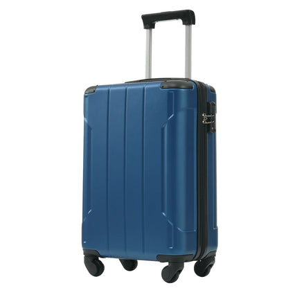 Hardshell Luggage Sets 3 Piece Carry-on Suitcases with Wheels, TSA Lock for Men Women, Blue (20in) - Shello's Creative Boutique