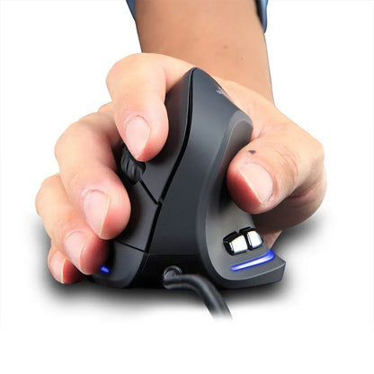 ZELOTES T20 Vertical Mouse Grip Ergonomic Laptop Desktop Wired Mouse - Shello's Creative Boutique
