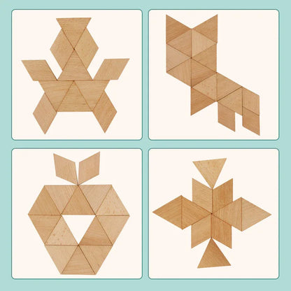 Wooden Jigsaw Puzzles for Toddlers - Educational Toy Ages 2-3 - Shello's Creative Boutique