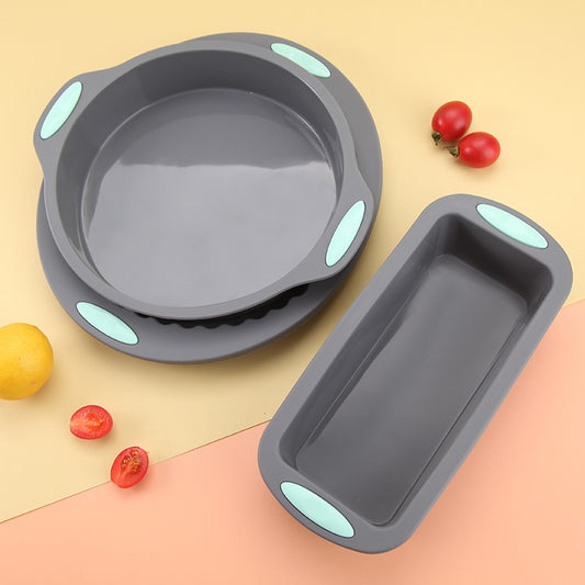 Silicone chiffon cake mold rectangular round high temperature resistant baking pan toast donut mold eprolo