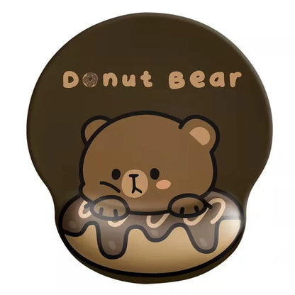 Bear mouse pad wrist mouse pad girls soft pad cute wrist pad 3d silicone wrist pad hand rest - Shello's Creative Boutique
