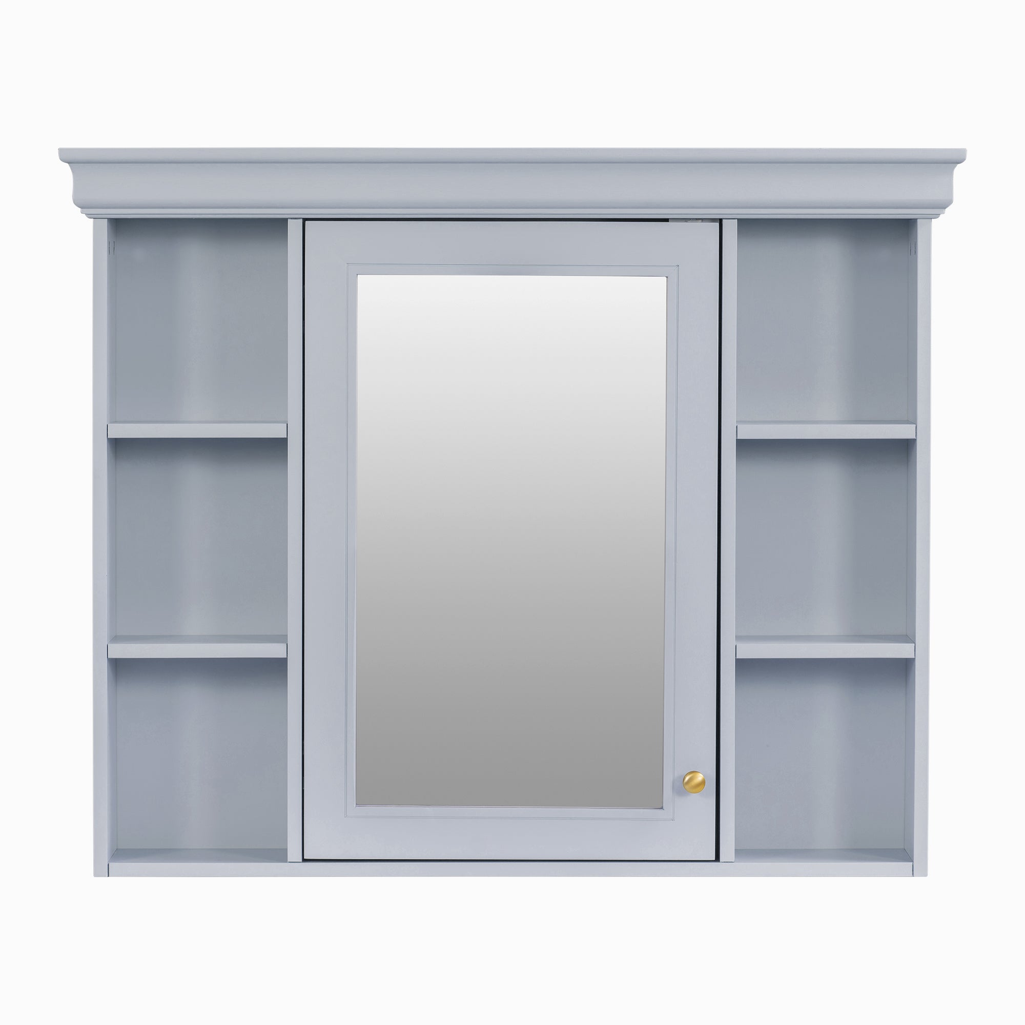 36'' Bathroom Vanity with Medicine Cabinet, Modern Mirror Cabinet with Adjustable Shelf, Bathroom Storage Cabinet with 4 Drawers eprolo