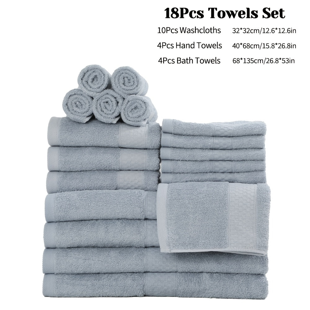 Bath Towel Set - Cotton Blend, Absorbent & Soft
