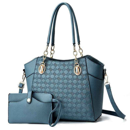Mother-in-Child Tote Bag - Large Capacity PU Leather Tote for Moms